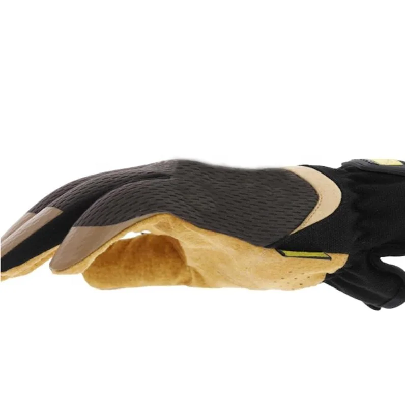 Heavy Duty Automobile Industrial Black Skin Synthetic Leather Micro-Touch Hand Grip Mechanic Safety Working Gloves For Work