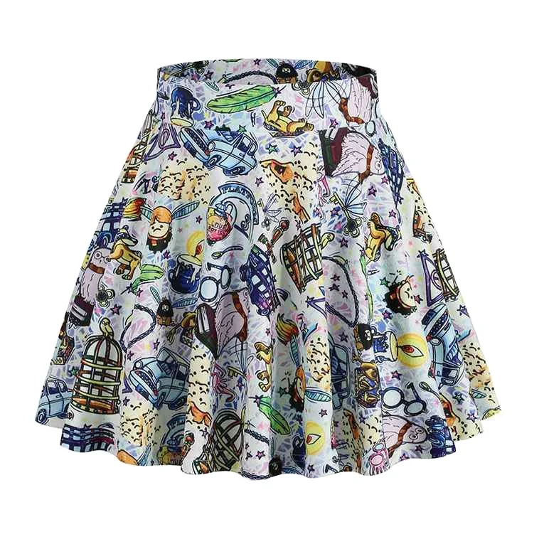 Hot Sale New Fashion Skirt Floral Print Shrink Long Women Skirts