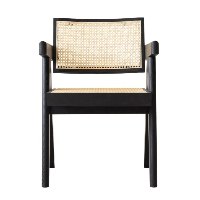 Rattan Dining Chair Wooden Armchairs Coffee Shop Chair Teak Chairs Indonesia Teak Wood Furniture Designed for Restaurant