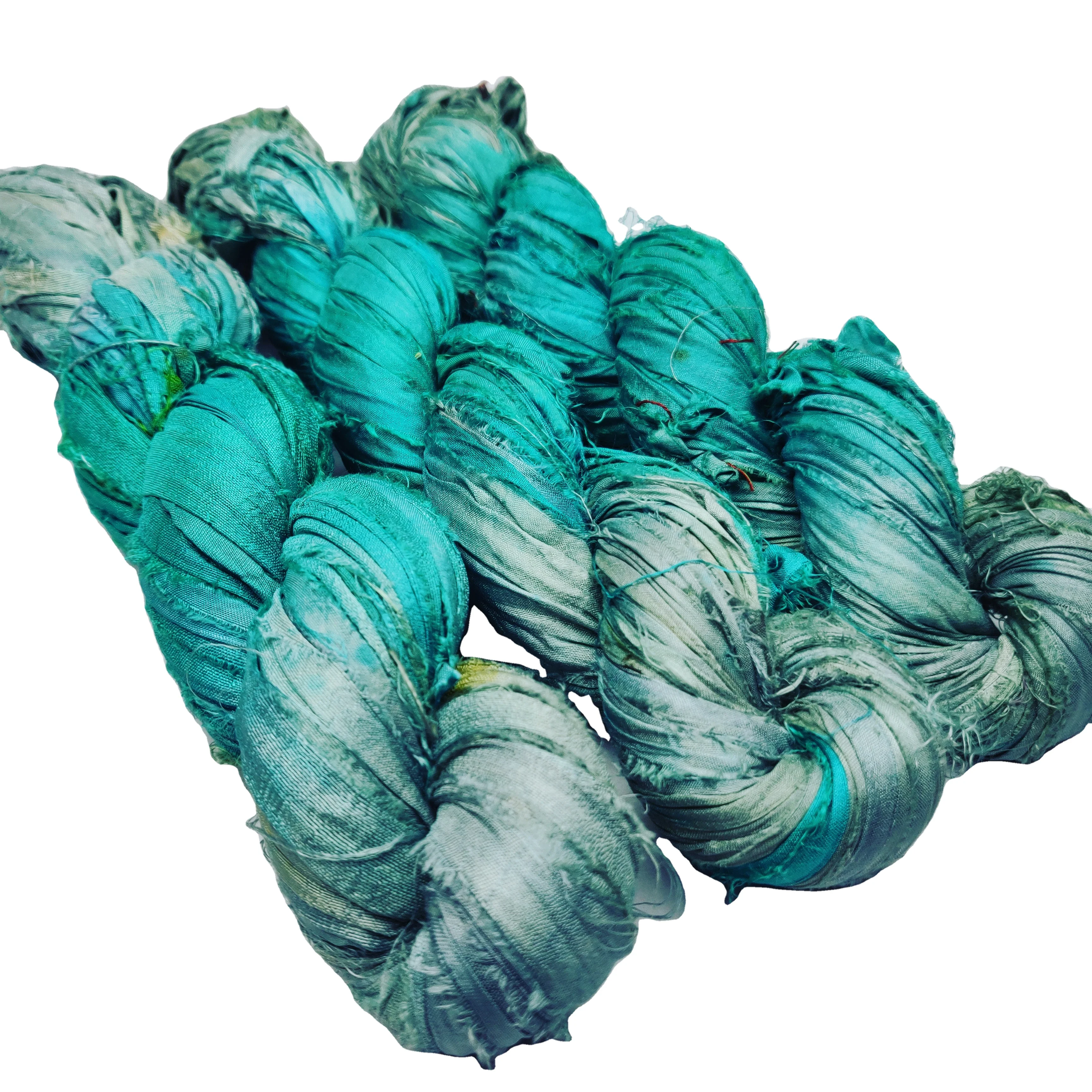 Переработанная шелковая лента сари экологически безопасная для упаковки подарков макраме вязание крючком художественное ремесло ткачество и украшения