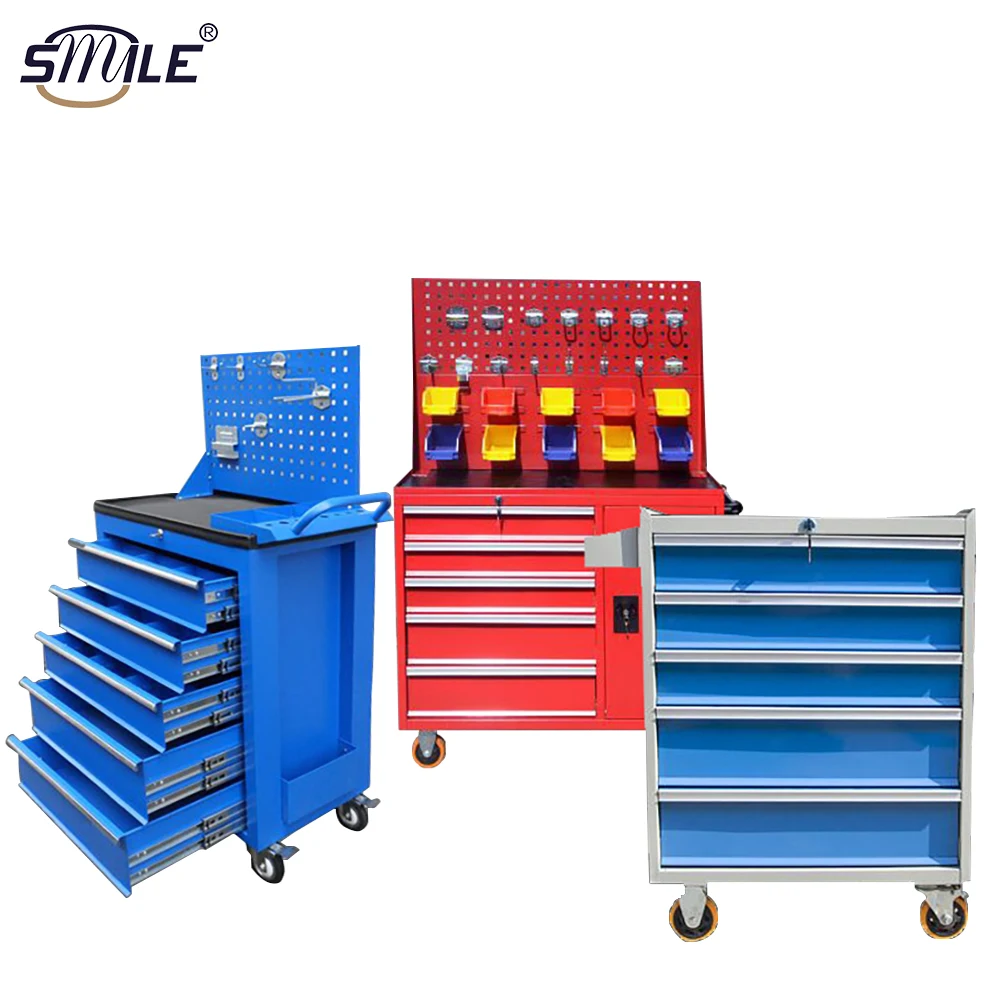 SMILE  Durable anti-corrosion tool box cart roller tool box garage series  mechanical metal storage box