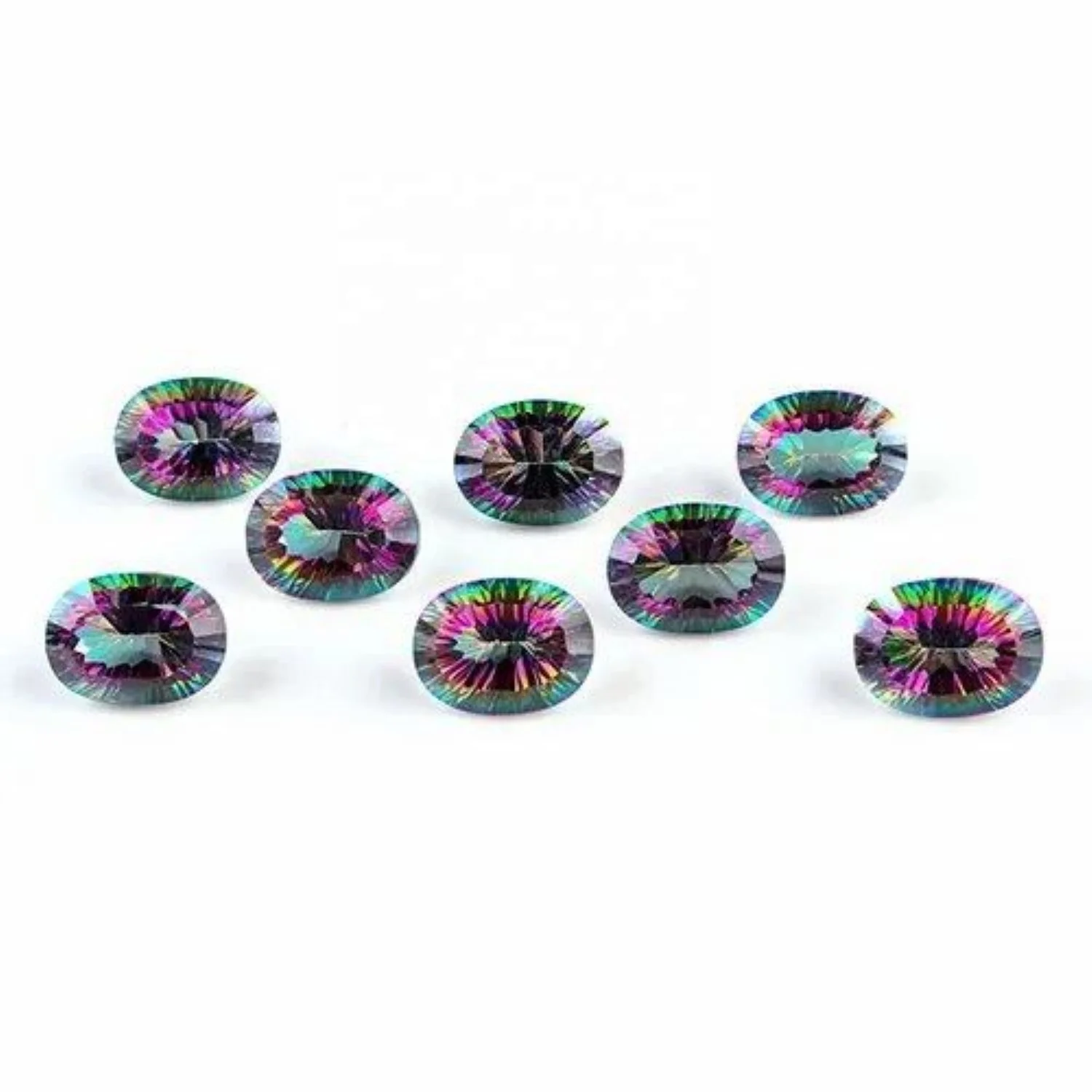 Wholesale Natural High Quality Mystic Quartz Stone Gemstone Cut Stone Loose Gemstone Lot Mix Shape Size For Jewelry Making