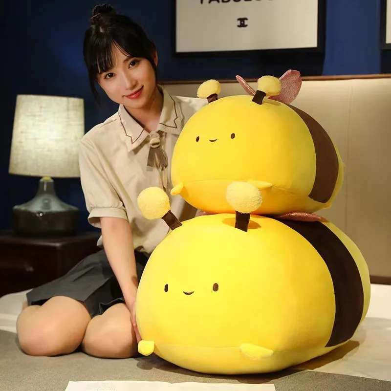 Ultra Soft Insect Series Honey Bee Plush Toy Cute Lying Posture Doll Kids Adults Unisex Mesh PP Cotton Perfect Birthday Gift