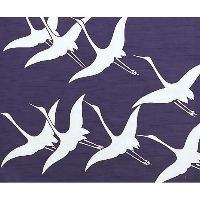 Hot Selling Japanese Traditional Printed Fabric Wrapping Bento Lunch Wrapping Cloth Bandana 1403 Furoshiki Crane A Mihaba