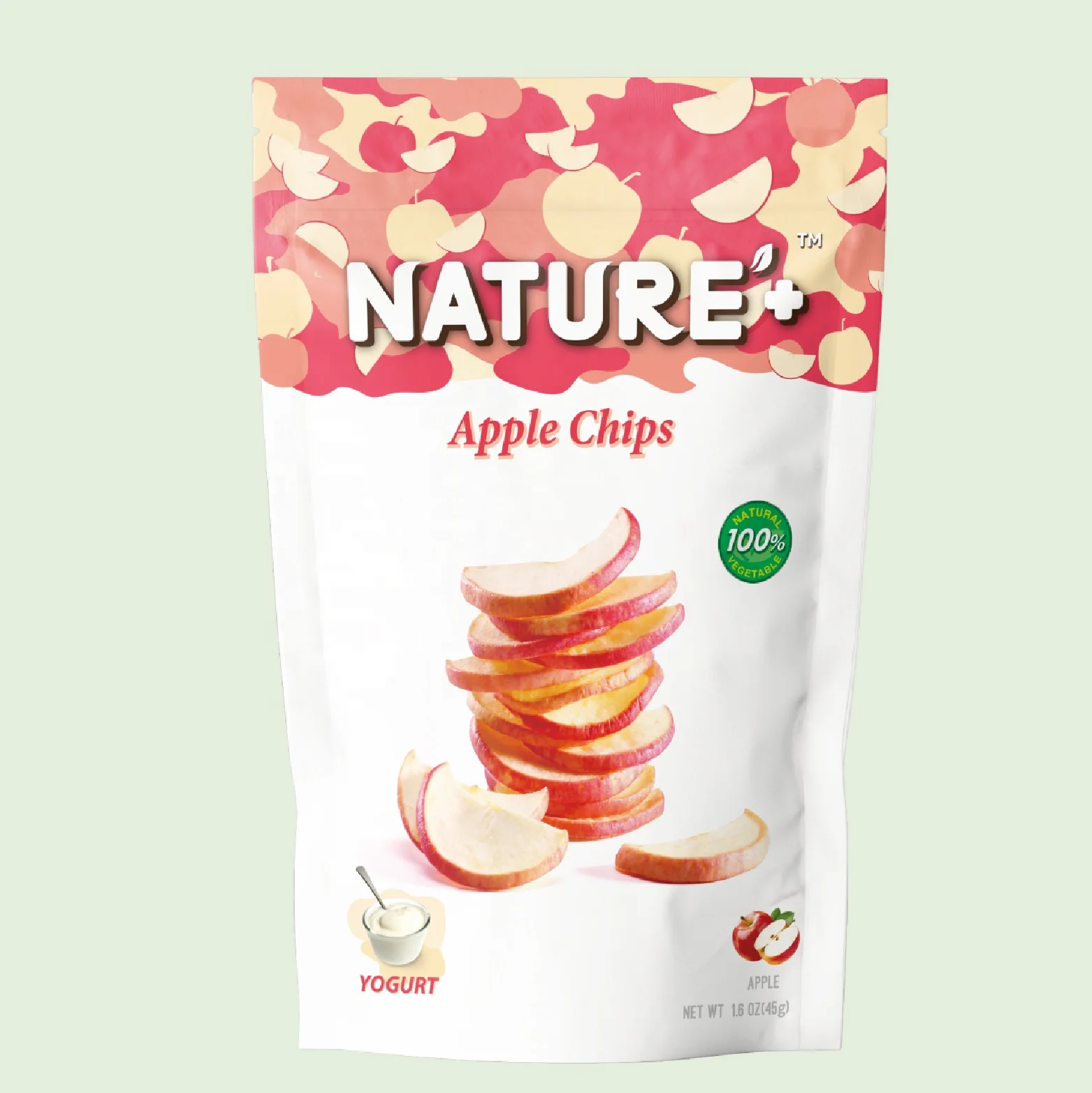 Яблочные чипсы, хит продаж, здоровая закуска, сушеный фруктовый йогурт, Вкус кислый и сладкий, Международный экспортный качественный