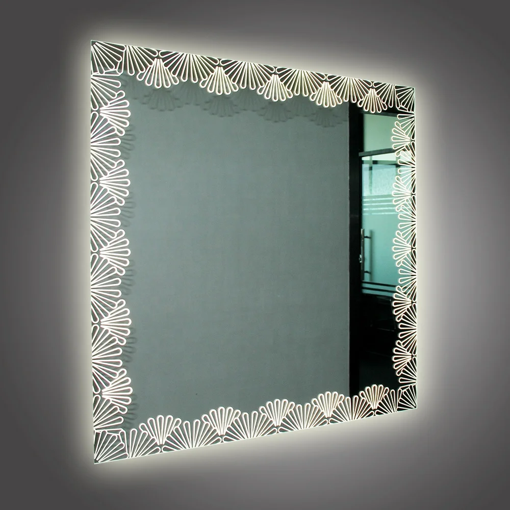 Hot Selling Customized Wall Mounted Bathroom Bedroom Dressing Mirror Touch Sensor LED Makeup Mirror