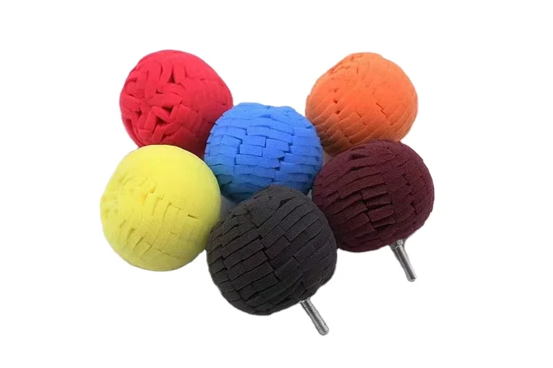 80mm special Hub Polishing Wheel Waxing Polishing Sponge  Steel Ring Details Polishing Disc Polishing Sponge Ball