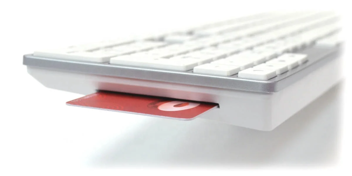 Best Selling Mac Low Profile USB Wired Keyboard with Smart Card Reader