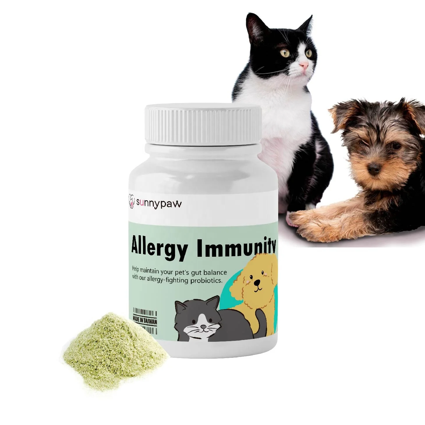 Manufacturers wholesale cat and dog probiotics anti-allergic formula pet food feed additive supplement freeze-dried powder
