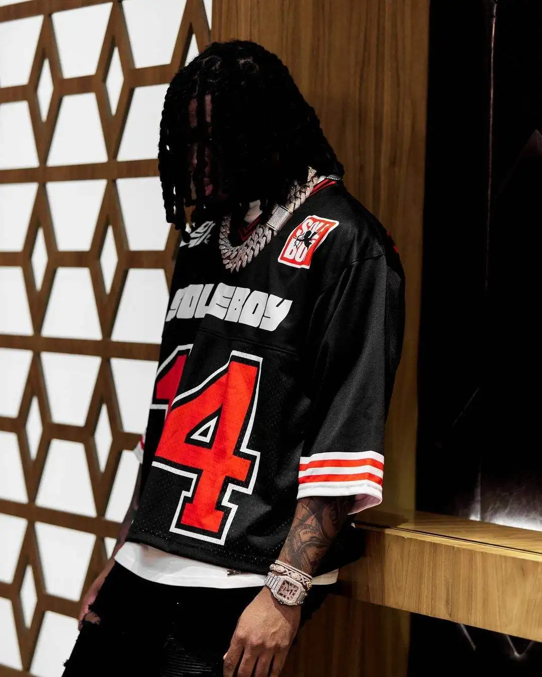 Custom Football Tee manufacturer Oversized Mesh Screen Print Sport Jersey Baseball T Shirts Polyester Black Football T-Shirts