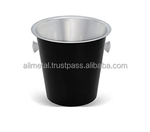 Mat Black Wine Beer Ice Bucket Heavy Built Bottle Bar Cooler for indoor outdoor parties Customizable