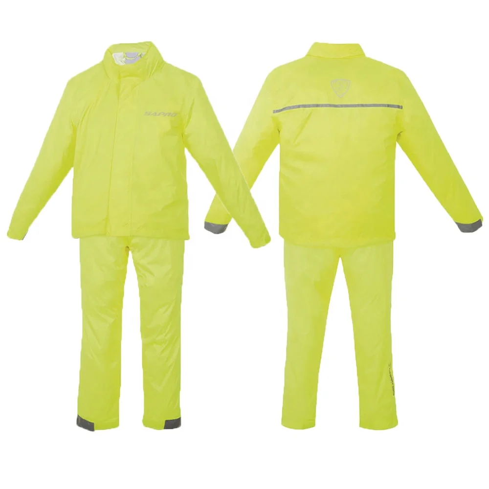 Men Hot Sale Motor Racing Rain Gear Suit Waterproof Rain Suit Hi Visibility Reflective Tape