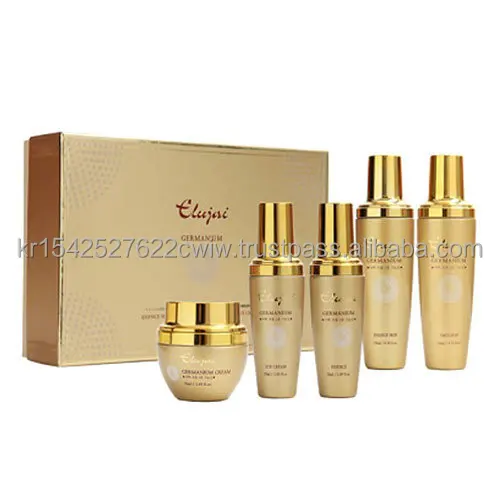 Elujai Germanium Gold 5pc Gift Set to become glowing with soft radiance of moisture cream MADE IN KOREA
