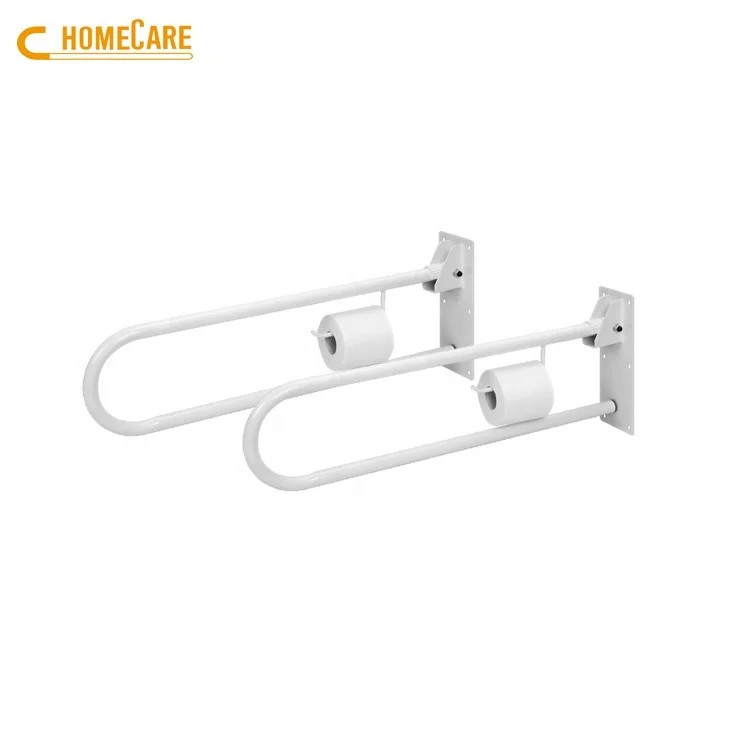 Stainless steel foldaway shower grab bar