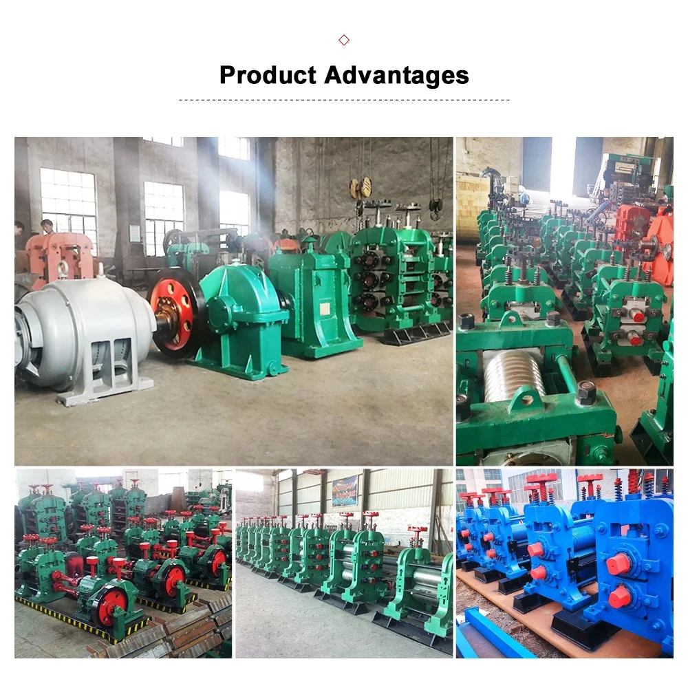 Steel rebars bar iron wire rod re rolling steel small automatic  hot rolling mill  rolls making machine production line