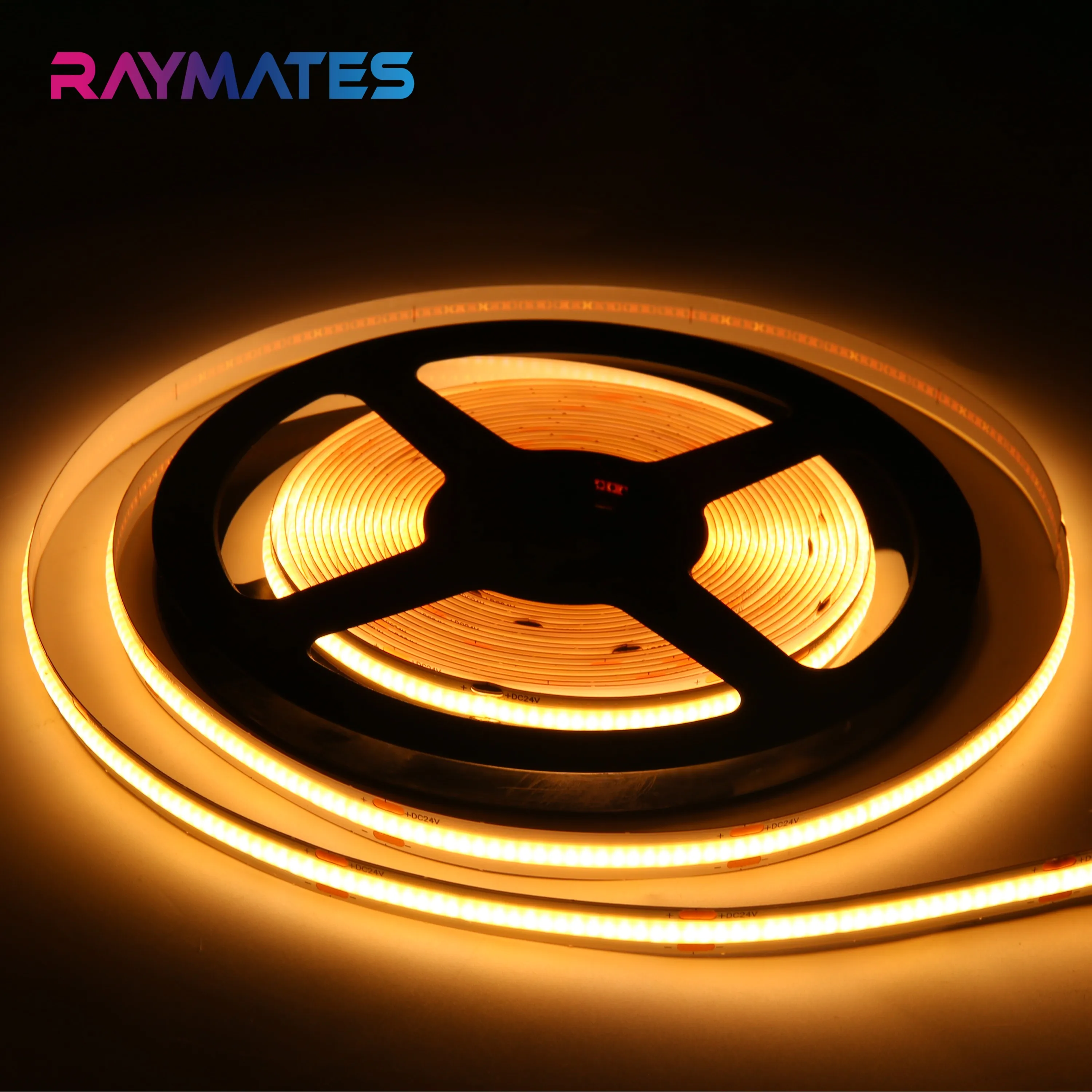 High CRI 90 COB LED Strip Light 480LED 2500K Warm White Flexible Tape CE ROHS Compliant 3 Years Warranty 24V COB LED Strips
