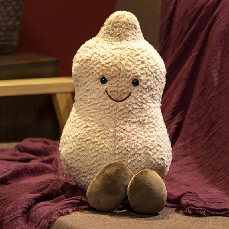 Cartoon Doll Cushion Plush Toy-Persimmon and Peanut Good for Stress Relief Filled with PP Cotton