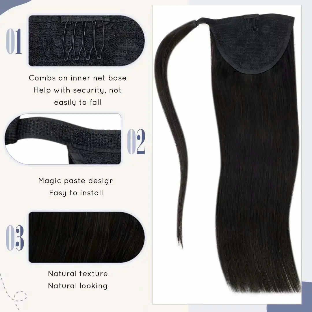 Cheap Raw Cuticle Aligend Vietnamese hair 100g Human Hair Ponytail Drawstring Extensions Suit All Occasions For Black Women