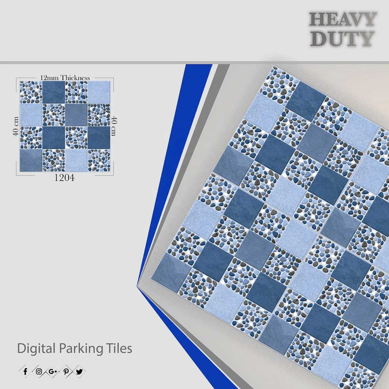 Direct Sale From Indian Wholesale Factory Manufacturer Showroom 400x400mm Outdoor Porcelain Digital Floor Parking Tiles 40x40