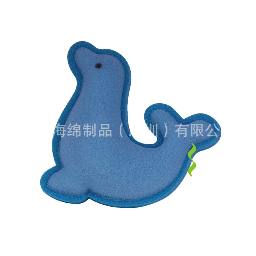 2024 High Quality Cellulose Eco-friendly Wholesale Customize Skin Cleaning animal shape cotton soft baby bath shower sponge foam