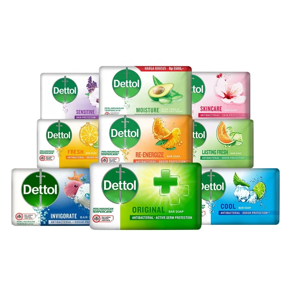 Dettol Antiseptic Antibacterial Bar Soap For Everyday Use Cleaning and Refreshing from Body Odors and Skin Problem