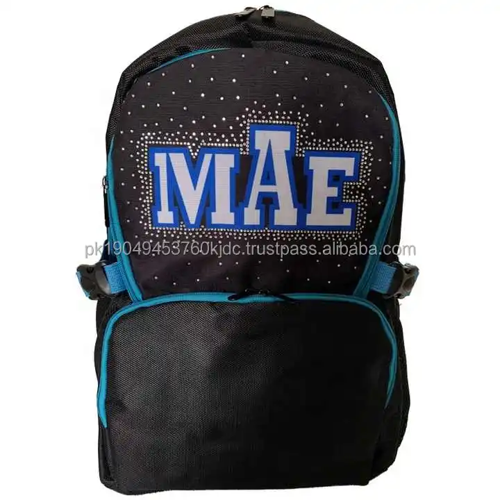 Dry print custom made cheerleader backpacks rhinestone dance cheer backpack Customize Backpack Bags for Teams and Clubs