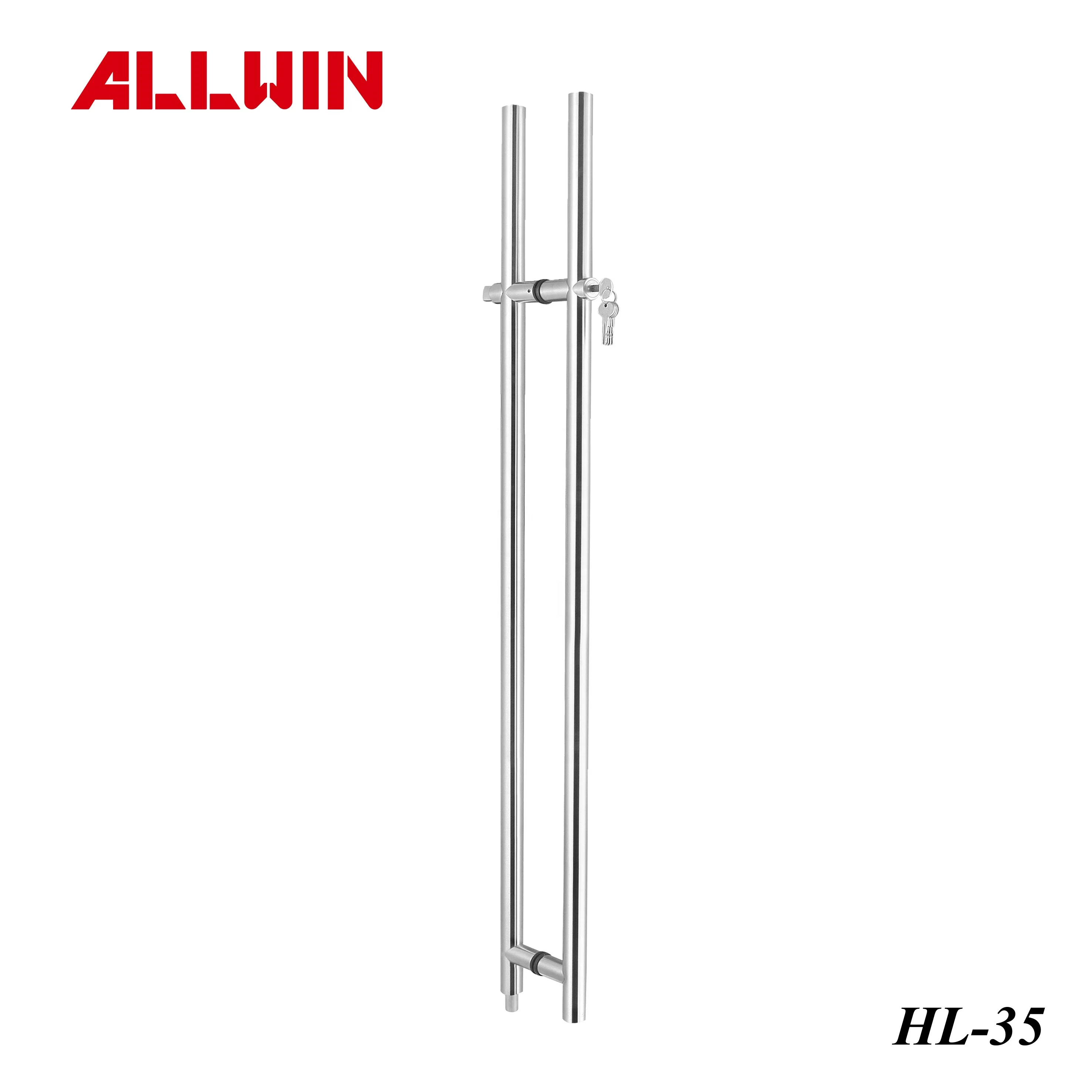Modern Design Brushed Stainless Steel Push Pull Door & Window Handles Locking Ladder Pulls Hotels Wooden Windows Glass Windows