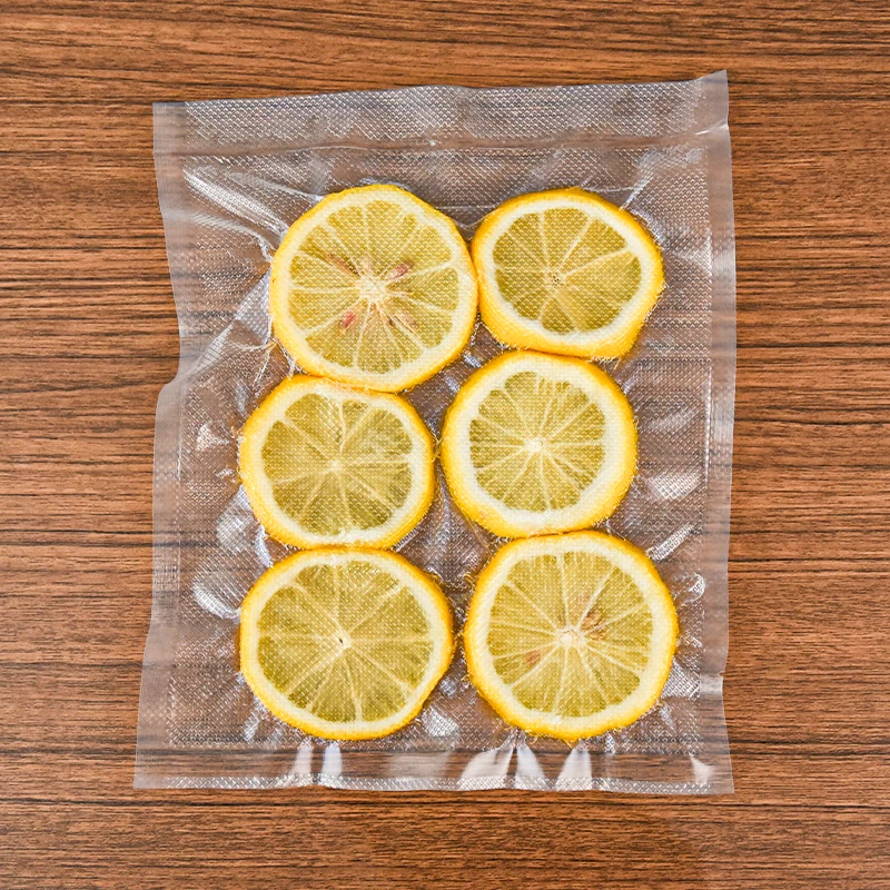 Food Vacuum Bag Food 3 Sides Sealed Food Vacuum Rolls Textured Embossed Vacuum Bag