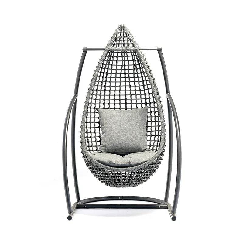 New design Living room outdoor hanging egg chair rattan wicker patio swings with cushion