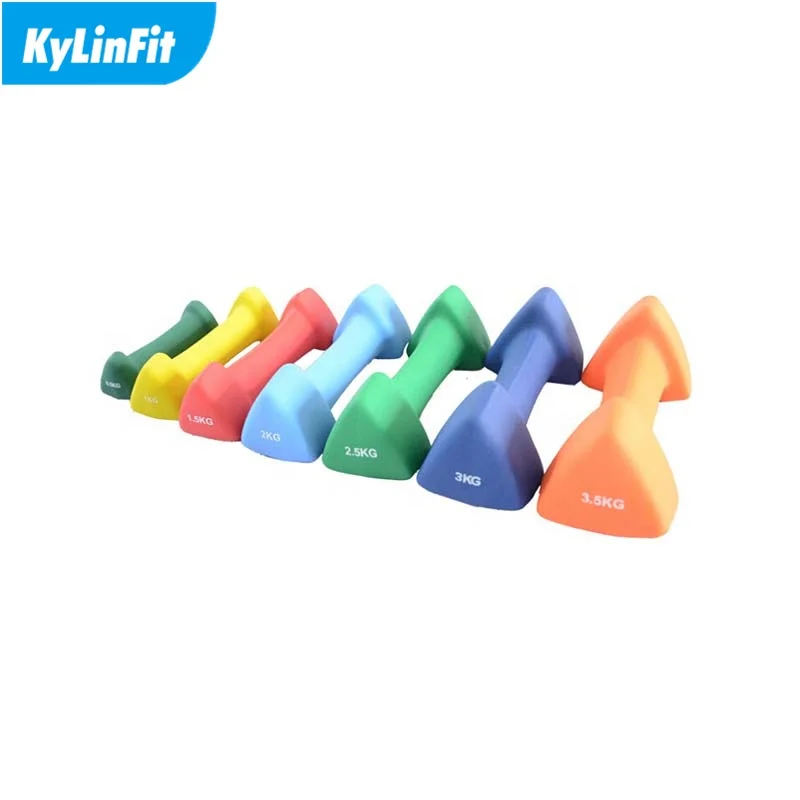 Commercial Cast Iron Neoprene Triangle Dumbbell Weights For Sale