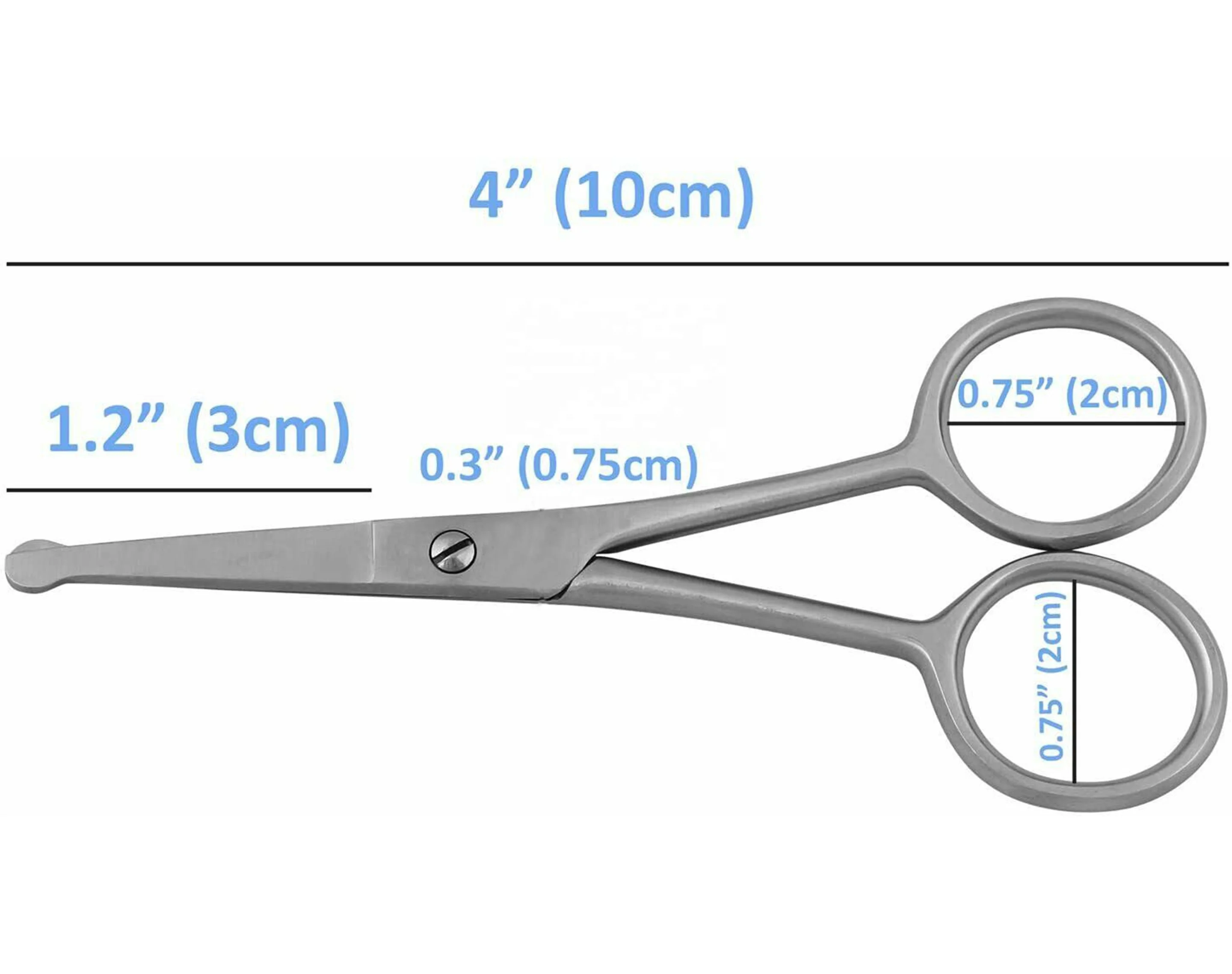 Professional Stainless Steel Cuticle Safety Scissor | Best Quality for Manicure Nose Ear Hair and Beards