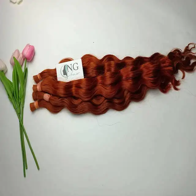 Wholesale Natural Wave Vietnamese Virgin Hair Extensions Customized Color Bulk No Genie Weft Swiss Lace Material Short Wig
