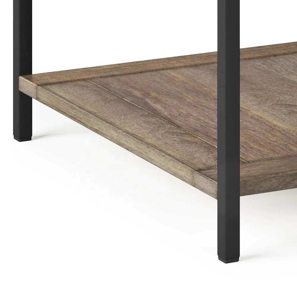 Винтажный промышленный журнальный столик Джодхпур деревенский акцент индийский твердый манго железный