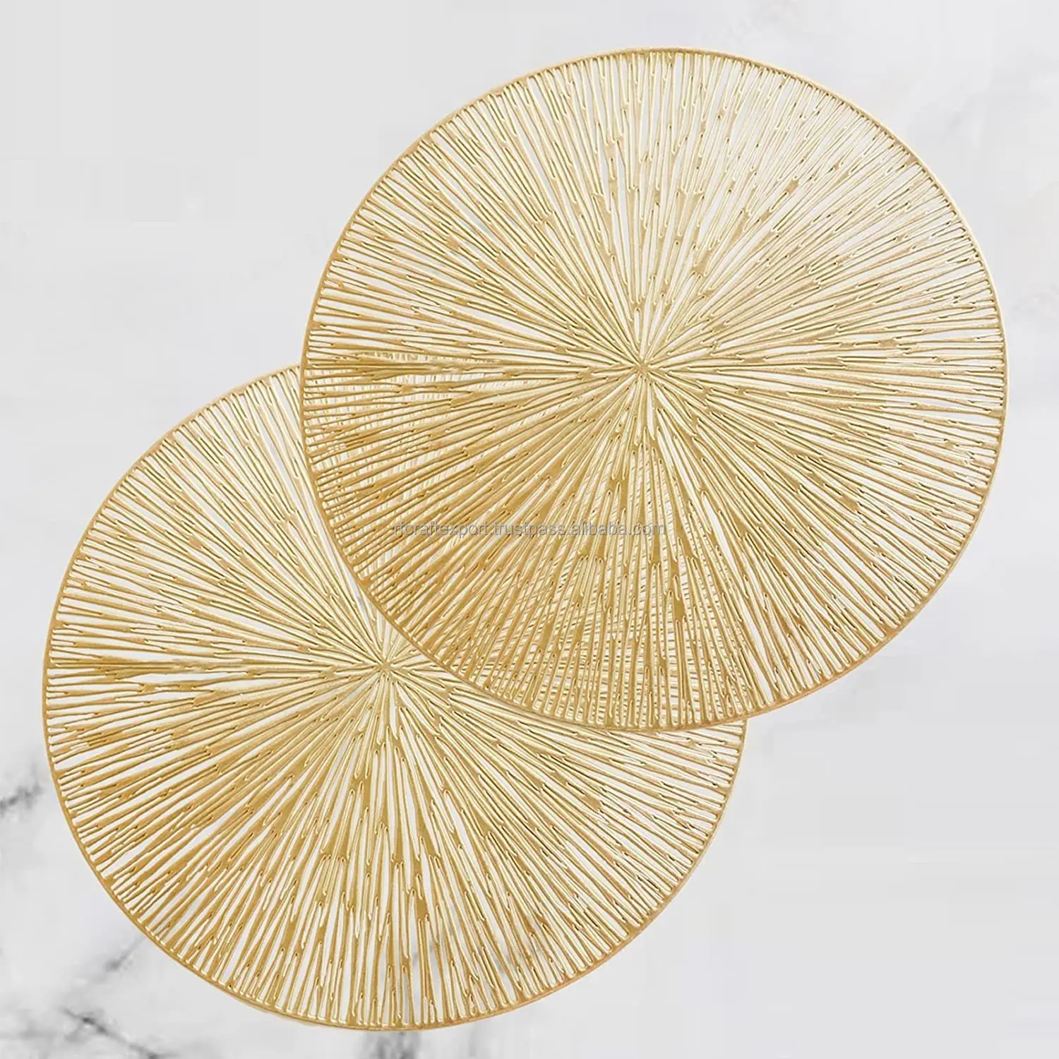 Luxury Plastic Stain Resistant Heat-Resistant Round Table Place mats Hot Vessels for Kitchen Dining Table