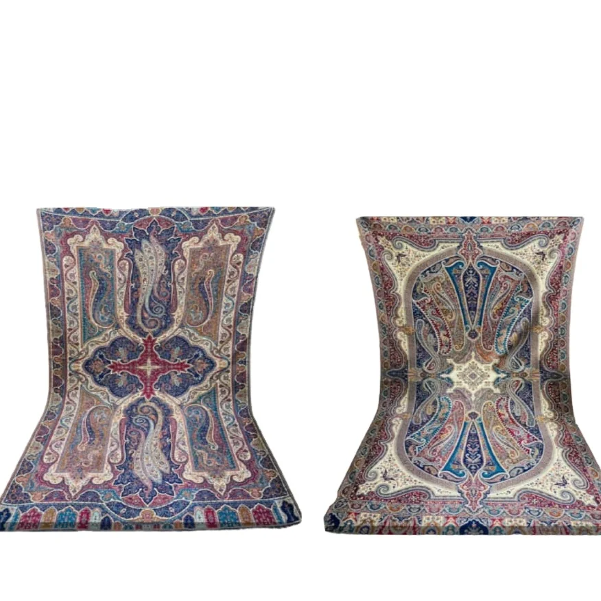 Kashmir Embroidery Shawl Stoles - Silk Woolen Shawl - online wholesale fashion pashmina stoles - latest designer hijab