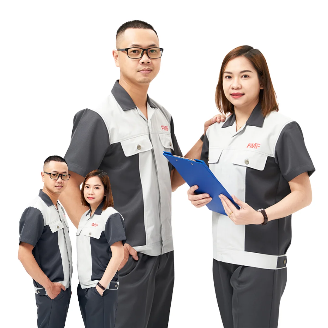 WHOLESALE uniform workers farm oil/forest/gar clothes set workwear breathable car wash short/long sleeves - FMF Saomai factory