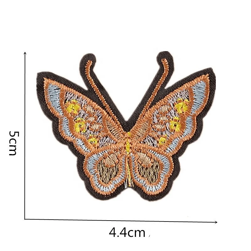 Custom wholesale fashionable flower patch sports club applique iron logo sew on backing fitting badge woven custom patches