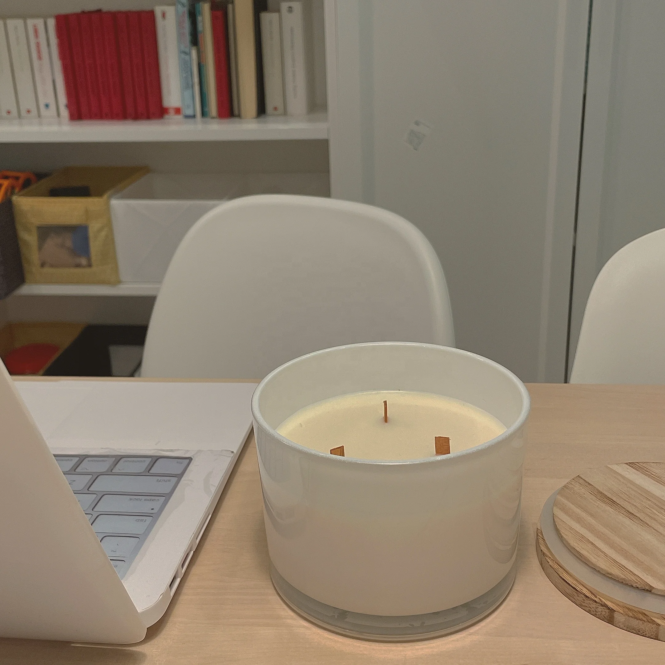 Изготовленный На Заказ метка частного назначения класса люкс с ароматом большой размер лампы в форме свечи Fresh-Linen-14oz 3 патент США древесно-фитиль