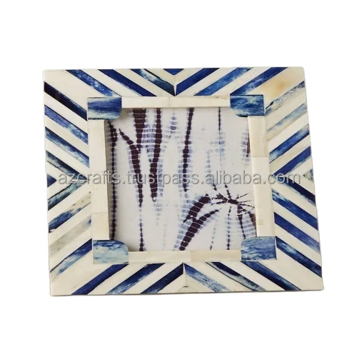 Blue Bone Inlay Photo Frame