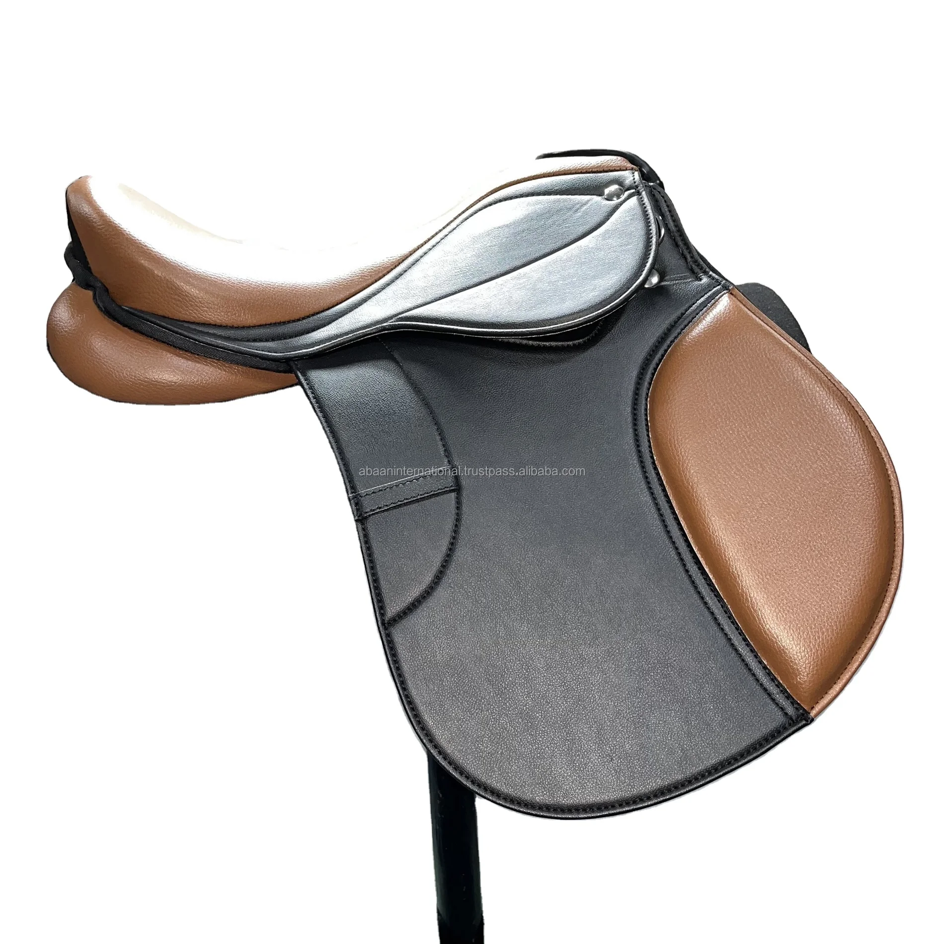 BESTSELLER SYNTHETIC LEATHER HORSE JUMPING SADDLE WITH OEM CUSTOMIZED STYLE,COLOR AND LOGO HIGH QUALITY MATERIAL LUXURY PRODUCT