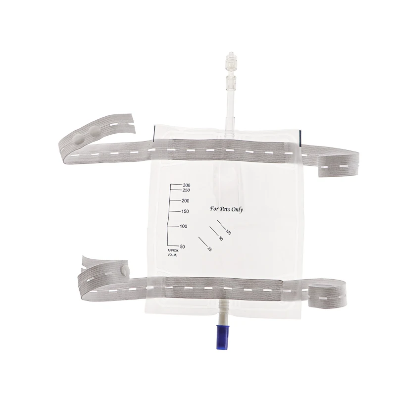 Medical Single Use Portable Animal Urine Drainage Bag Cat Catheter Cannula Cat Urine Bag