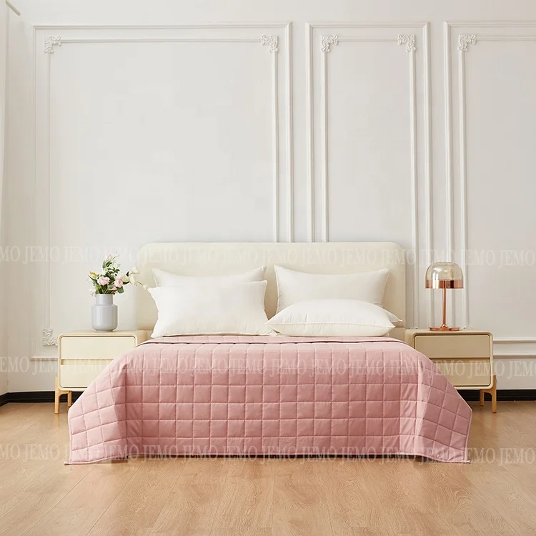 Экономичный индивидуальный дизайн мультяшная печатная двойная пряжа зимнее органическое хлопковое утяжеленное одеяло