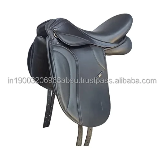 Best Selling Latest Handmade Dark Grey English Leather Horse Saddle\Leather Horse Racing Saddle