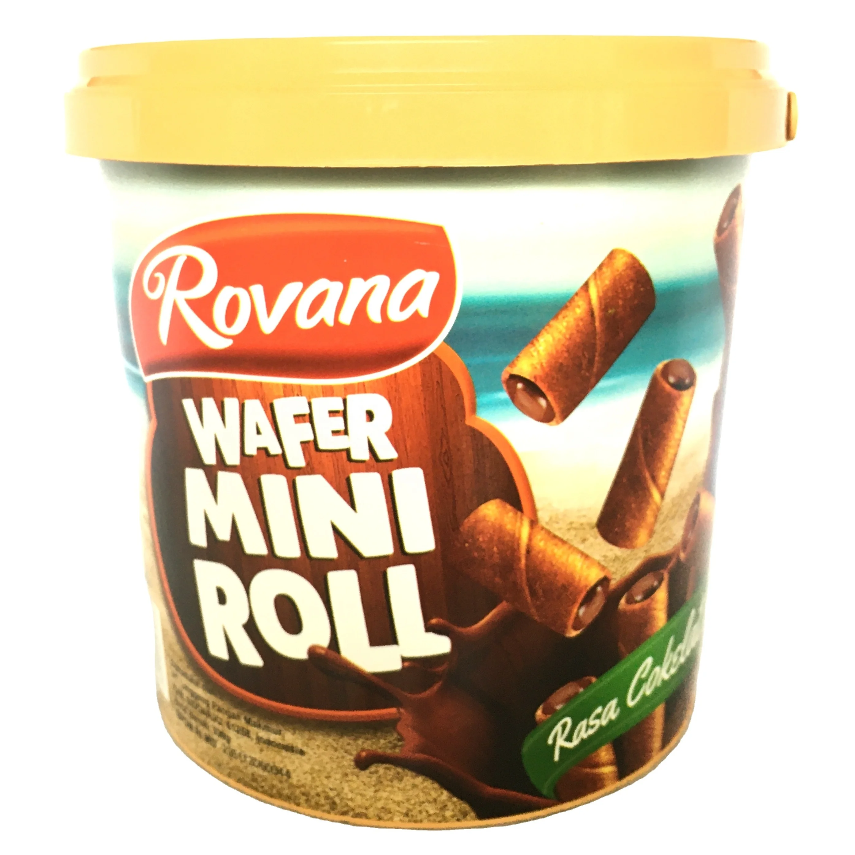 Hot Sell Mini Wafer Roll Full Chocolate Family Kids Snack Biscuit Manufacture , Rovana    OEM (10000003756284)