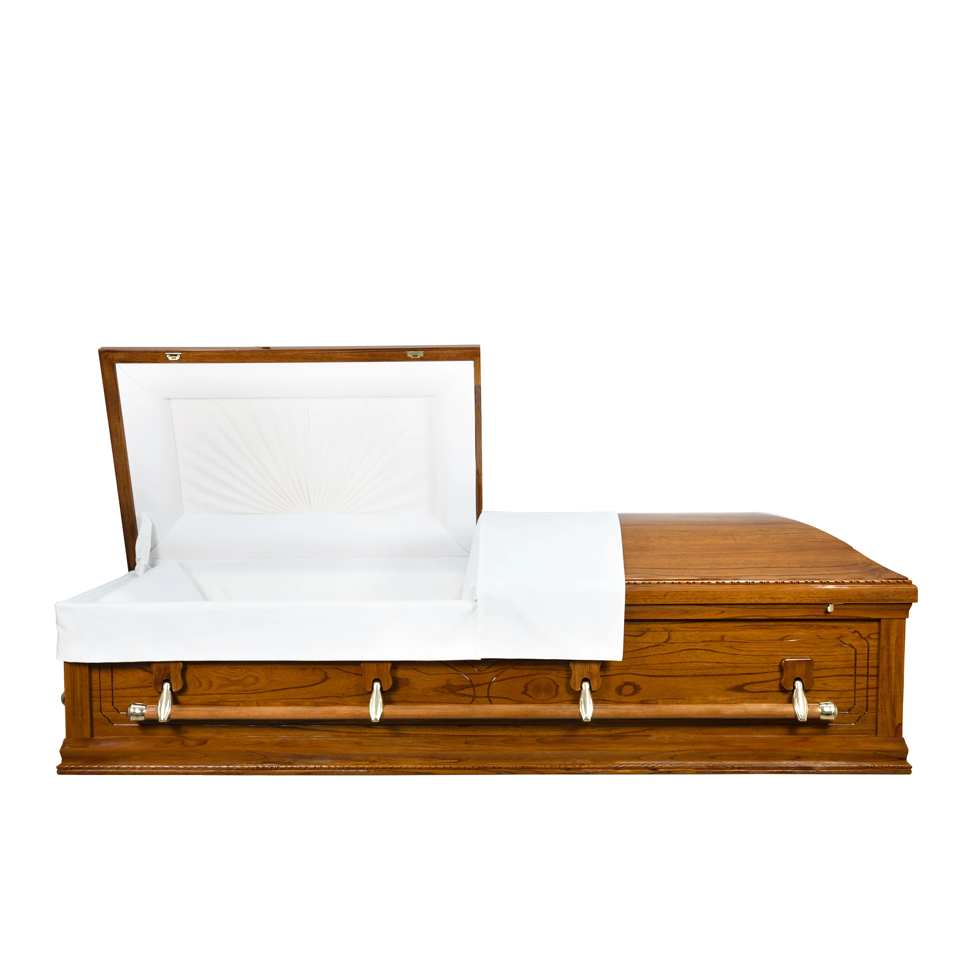 Franklin ODM Custom Adult Wooden Coffins Vietnam Manufactured Burial Caskets OEM Funeral Supplies