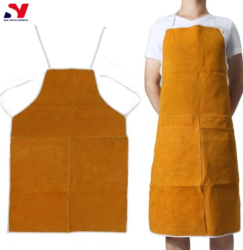 2024 Leather Apron Waterproof Oil proof Extra Long Apron with Sleeve Thicken Adult Make Low Cost Products