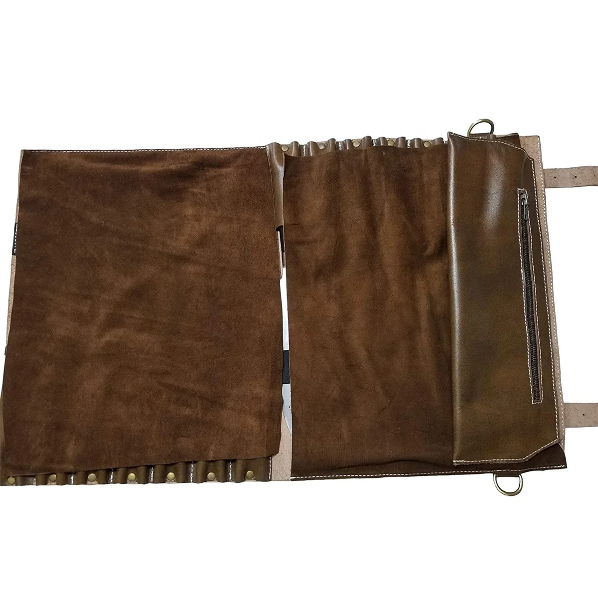 Custom Genuine Leather Chef Knife Roll Bag Tool New Design up