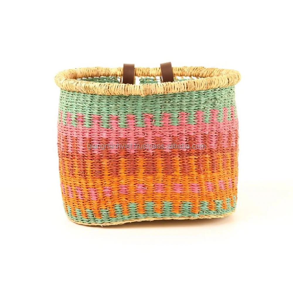 Высококачественная африканская плетеная велосипедная корзина экологически чистый велосипед pannier из Вьетнама