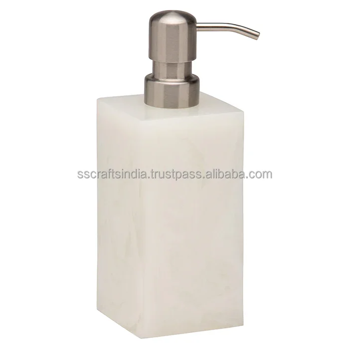 New Design Resin Bathroom Set Epoxy Resin Bath Set Lotion Dispenser Soap Dish Swirled Resin Soap Dispenser for modern stylish