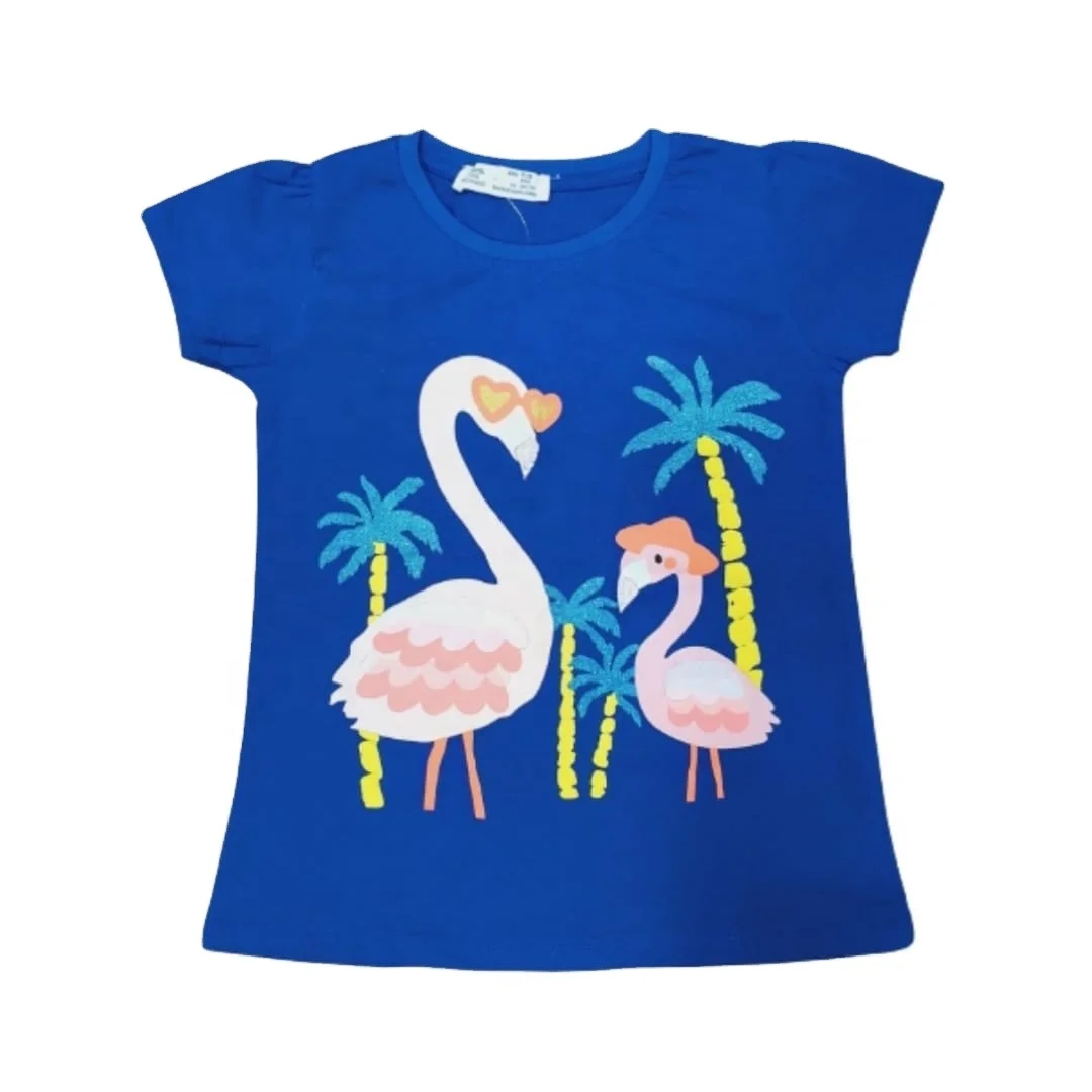 brand girls 95% cotton 5% spandex short sleve t shirt(Ready stock)